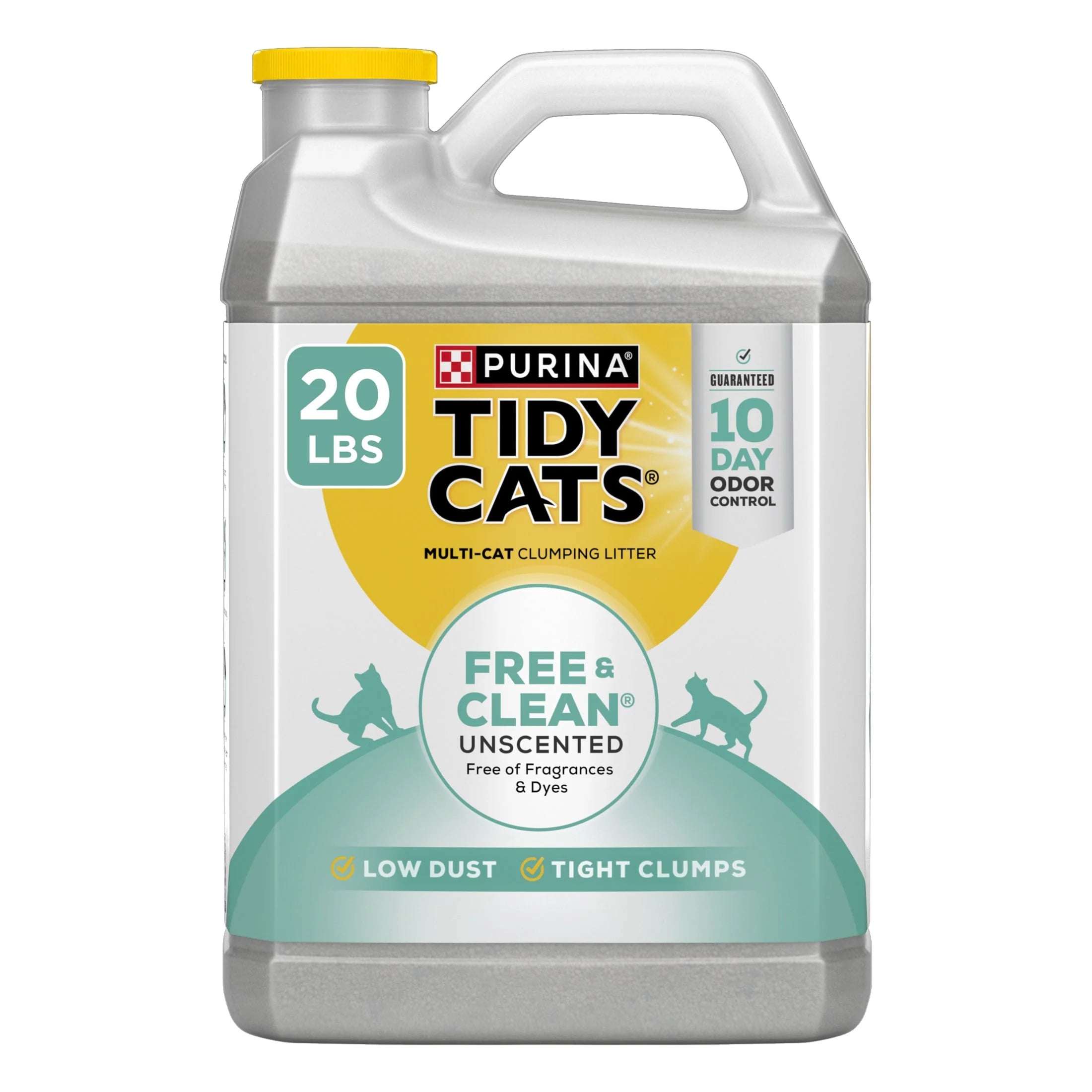 Purina  Free and Clean Clumping Cat Litter, Unscented, 20 Lb Jug