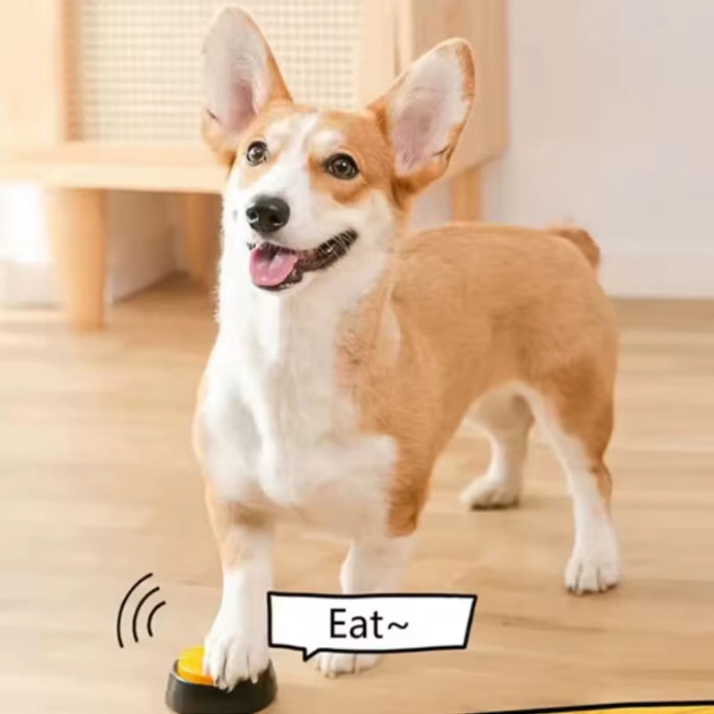 Hot Dog Communication Buttons Voice Recording Button for Pet Training 30 Second Record Playback Funny Gift for Talking